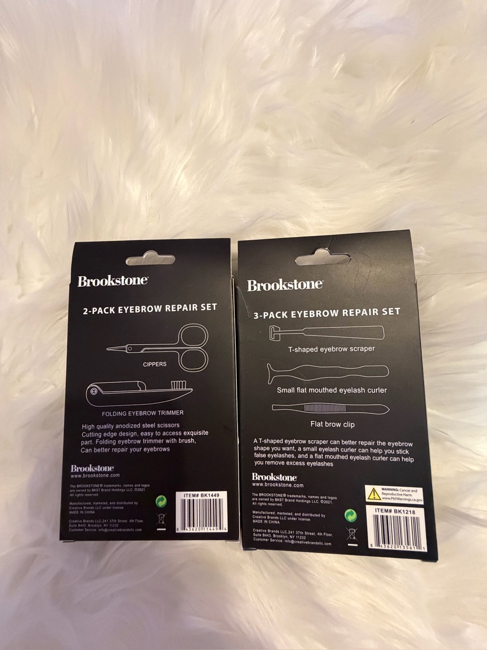 Brookstone Eyebrow Repair Kits 2 piece and 3 Piece Tweezers Scissors Shaper More - Picture 4 of 4